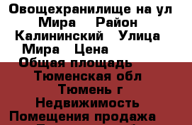 Овощехранилище на ул. Мира. › Район ­ Калининский › Улица ­ Мира › Цена ­ 80 000 › Общая площадь ­ 12 - Тюменская обл., Тюмень г. Недвижимость » Помещения продажа   . Тюменская обл.,Тюмень г.